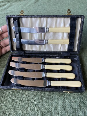 J. J. Black & Co (Besteck) LTD Edelstahl Esszimmer Messer Set in Box O69