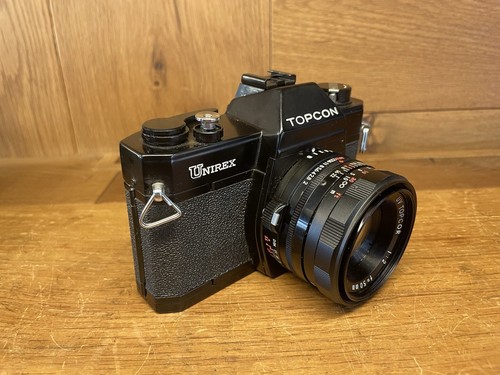 *Super Rare Black : Near Mint ++* Topcon Unirex Film Camera UV Topcor 50mm F/2 - Picture 3 of 17
