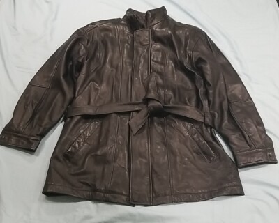 Wilson's Leather Pelle Studio Jacket Womens Medium Thinsulate Insulated Belted