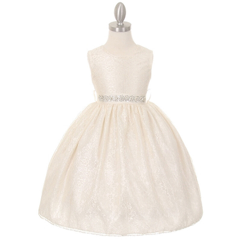 IVORY Size 14 Flower Girl Dress Bridesmaid Birthday Recital Graduation  Formal | eBay
