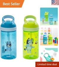 Bluey  Bingo 16oz Kids Water Bottle Set - Dishwasher Safe, Leak-Proof Design