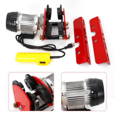 1T/2200lbs Electric Hoist Trolley 110v with I-beam Links for Material Handling