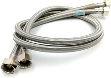 Xcel Home 2x 1/2" x 1/2" BSP 900mm Flexi Tap Connector Hose for Kitchen Bathroom