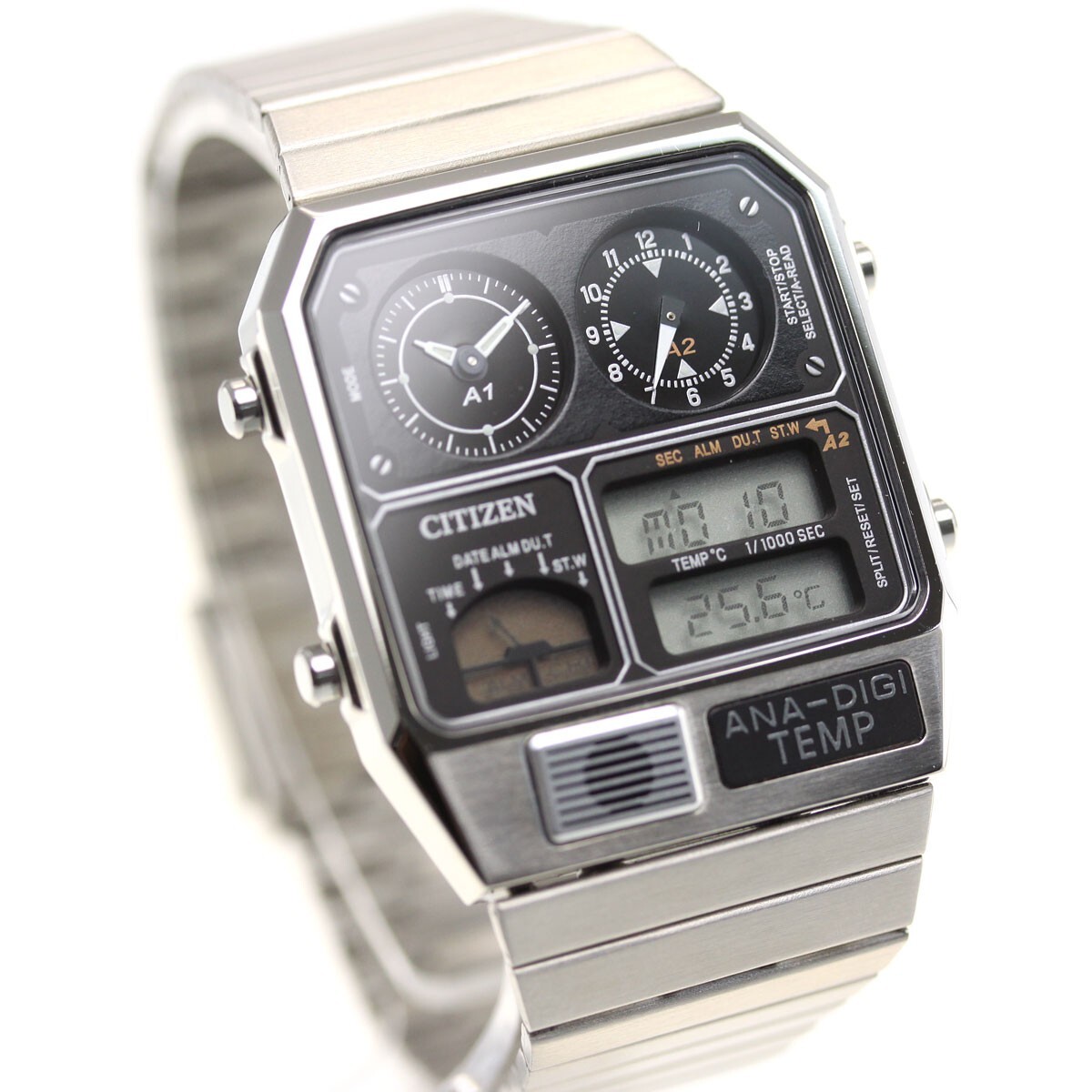CITIZEN ANA-DIGI TEMP JG2101-78E Silver Analog Digital Men Watch
