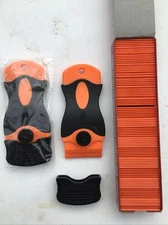 100 Pcs Plastic Double Edged Razor Blades & 2 Pc Scraper Decal Remover