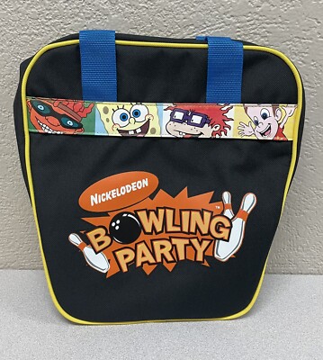 NOS Rare Nickelodeon Characters Jimmy Neutron, SpongeBob Bowling Ball Bag NEW