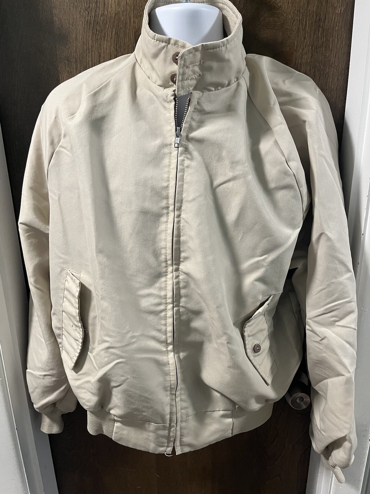 Saddlebrook Bomber Jacket Large Pockets Khaki USA Vintage