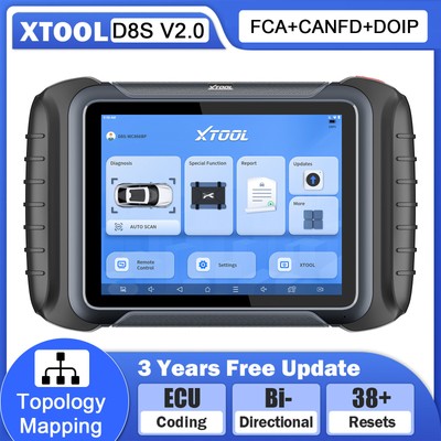 XTOOL D8S Car OBD2 Diagnostic Scanner Bidirectional PMI Topology Online Coding