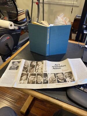 AS I REMEMBER ADAM Signed Angus Bowmer 1975 hcdj 2nd Shakespeare Festival Oregon