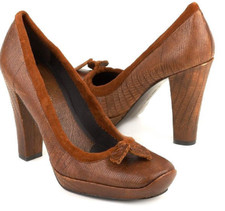 New NINE WEST STUDIO Women Leather Dress High Heel Platform Pump Shoe Sz 8.5 M