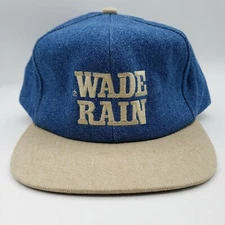 Men's K-Products Wade Rain Cap Adjustable Snap Back Denim Hat USA Made