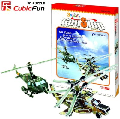 CubicFun 3D Puzzle DIY-Series ''Gunship''- 1 Lot of 2 Pieces