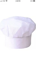 Paper Chef Hat Cook White Career Day Fancy Dress Up Halloween Costume Accessory