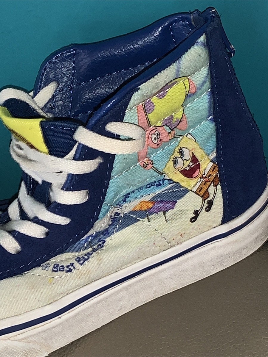 VANS x Spongebob Squarepants Zip High Top Youth's Skate Shoes Size
