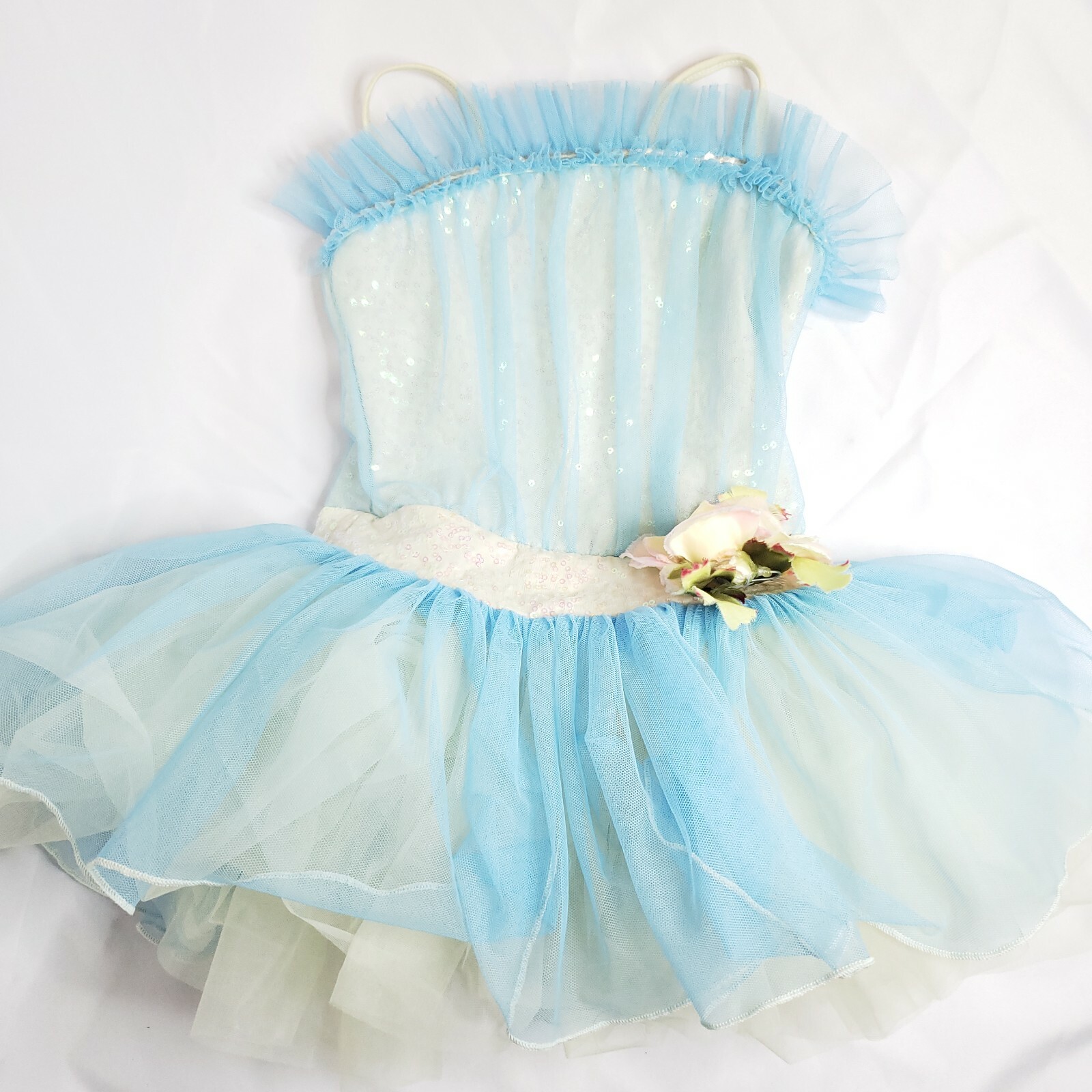 Dance Tutu by Curtain Call Blue White Sequin Size Small