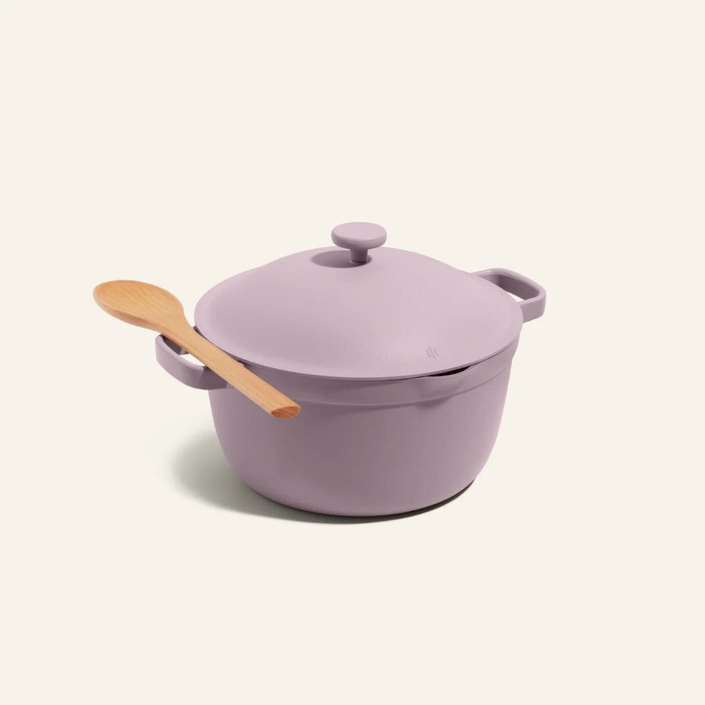 Our Place Perfect Pot 5.5 Qt. Nonstick Ceramic Pot,Lid & ROASTING RACK- Lavender
