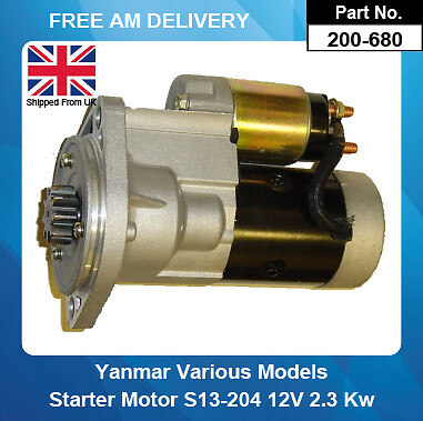 Starter Motor Fits Daewoo Doosan Forklift D20 D30 D33 D35 With Yanmar 4TNE98 ENG