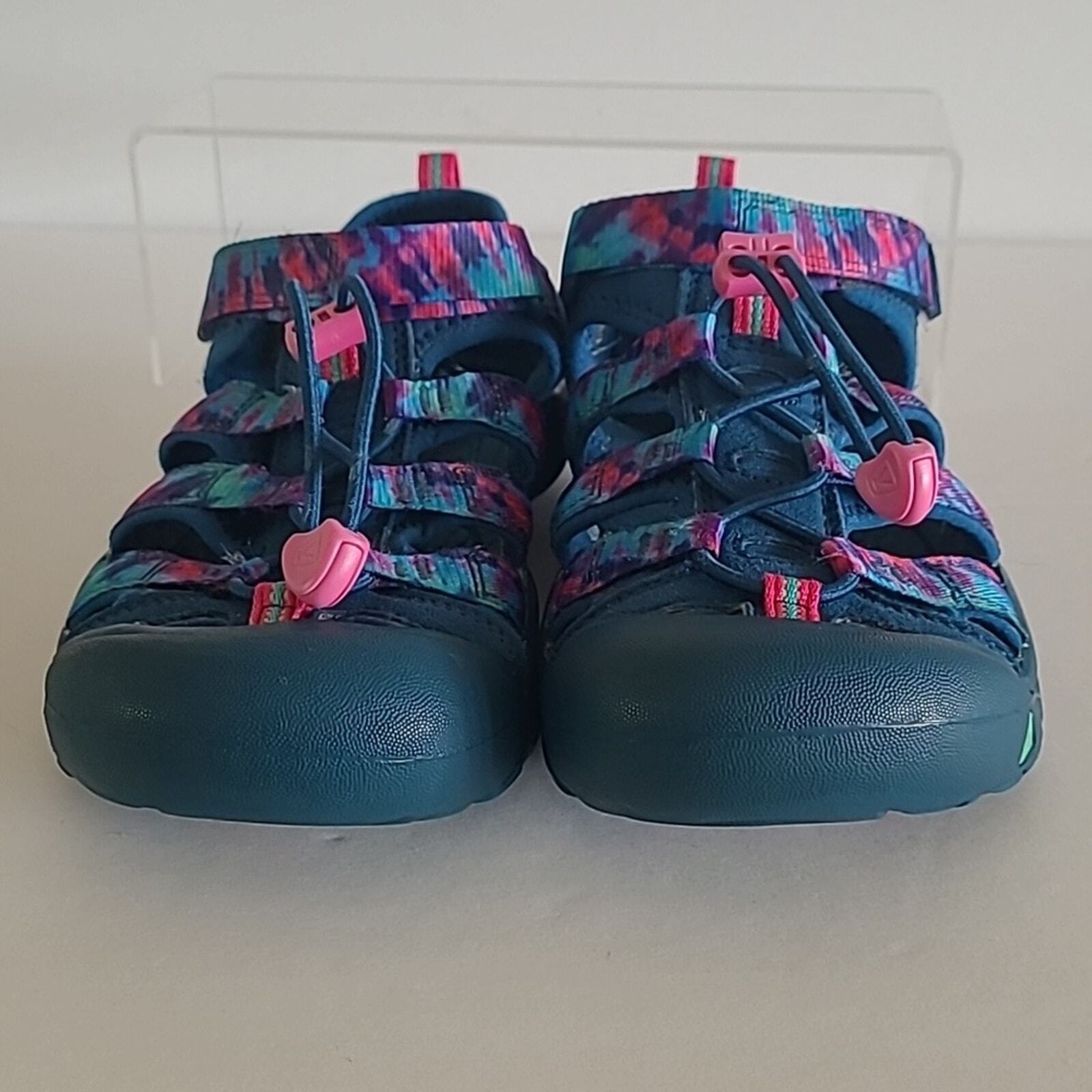 Sandalo da trekking all'aperto Keen Big Girls Newport H2 taglia 5 blu rosa multicolore