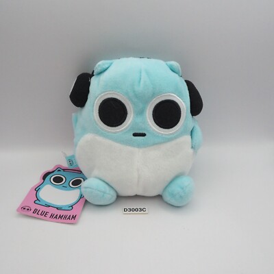 Blue Ham Ham HamHam D3003C Furyu 5.5'' Plush Pouch Bag Zipper Toy Doll Japan