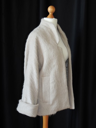 NEW French Connection Kristel Furry Wool Mohair Alpaca Shrug Coat Jacket 10 L - Picture 10 of 21