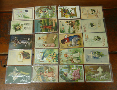 Vintage Lot Of 20 Assorted Easter Postcards - Circa 1900s-1910s