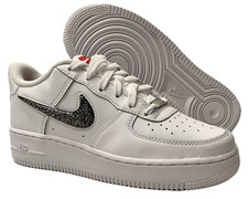 Nike Air Force 1 LV8 GS Glitter DC9651-100 White Youth Kid  s 6.5y No Box
