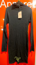 🔥MISSGUIDED High Neck Mini Dress, Long Sleeve, Black, NEW, Size 12, sf