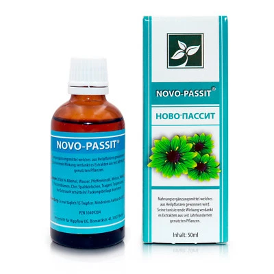 HIPPFLOW Novo-Passit 50ml Weißdorn Taigawurzel Melisse Tragant Passionsblume ново пассит
