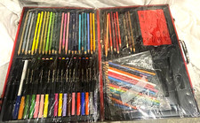 Crayola Markers Colored Pencils in Storage Art Case Box 80 Pieces Gently Used