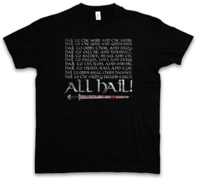 ALL HAIL ! T-SHIRT - Odin Thor Loki Walhalla Valhalla Ragnar Tyr Vikings T Shirt
