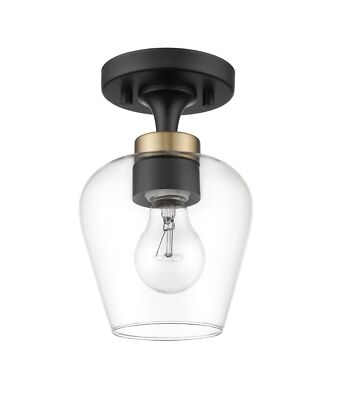 Simple & Stylish Semi Flush Mount Ceiling Light, 1-Light Hanging Lamp For Bedroom Hallway