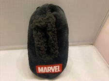 Boys Slipper Socks Marvel Black Fuzzy Babba K...