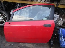 FIAT GRANDE PUNTO MK3 2008 OS 3 DOOR DRIVER SIDE BARE DOOR RED