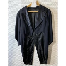 Richmond Brothers Tuxedo Jacket With Tails satin wing collar White Black Tie