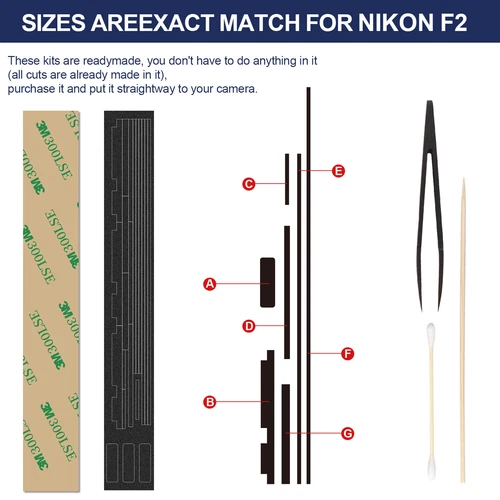 Precut Custom Light Seal Foam Sponge Kits For Nikon F2 F2A F2AS Film Cameras