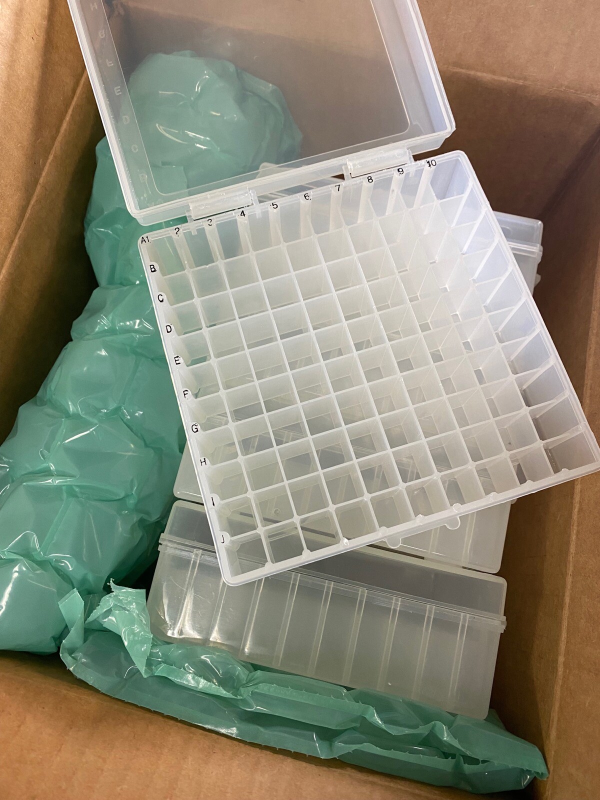 FISHERBRAND 100 Place Polypropylene Freezer Storage Boxes 14100A (5 per case)