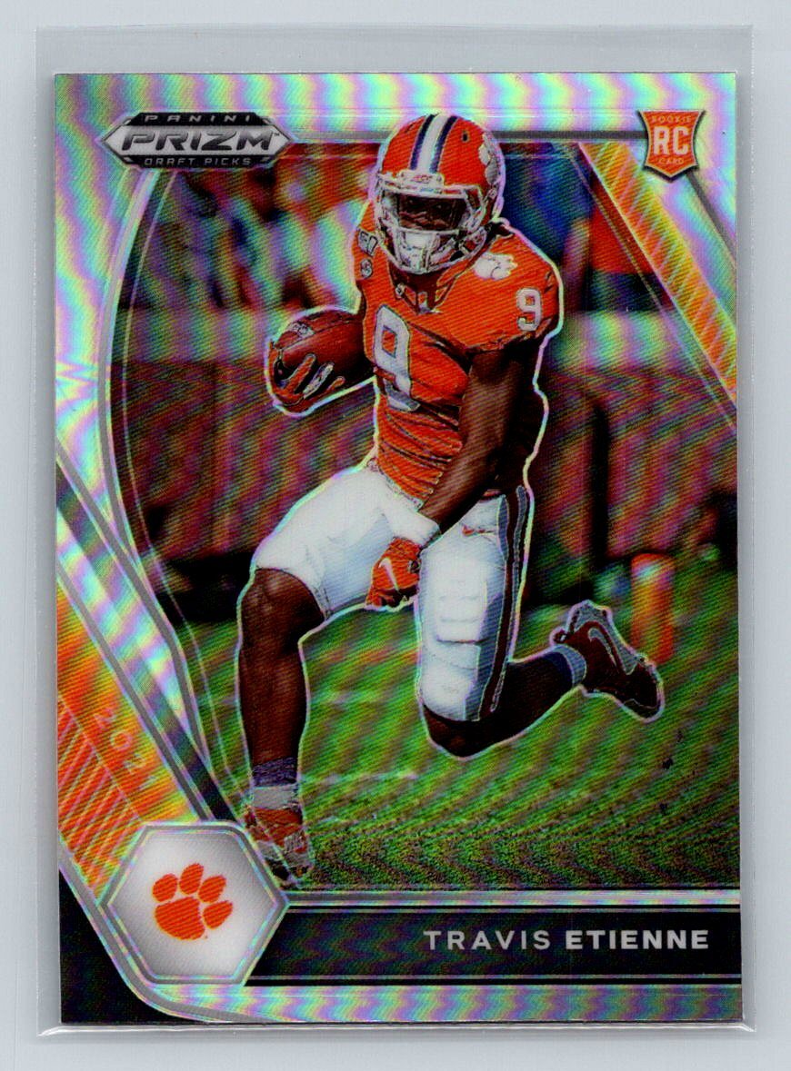 2021 Panini Prizm Draft Picks Collegiate #107 Travis Etienne Jr. Silver