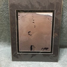 Foot prints in the sand, Fred Utyl Signed ~ 11x14  Photo Print unframed.