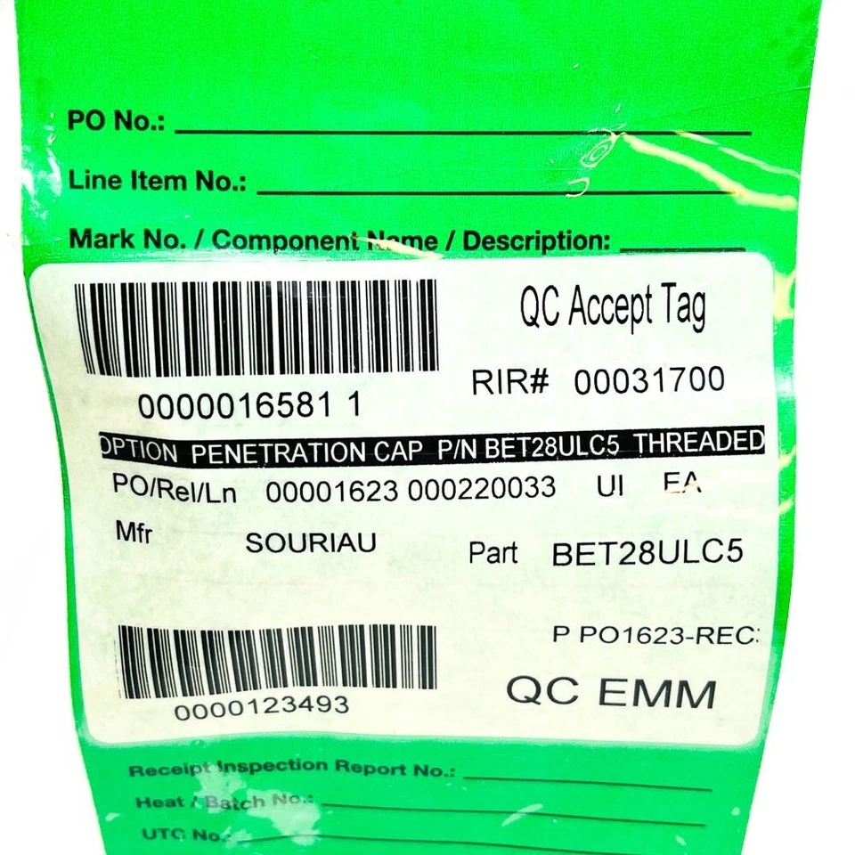 Souriau BET28ULC5 Threaded Option Penetration Cap - Image 3 of 4