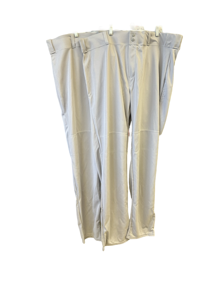 2 PAIR - BASEBALL PANTS - ALLESON - MENS LARGE -GREY - OPEN BOTTOM WEB 2.B & 2.E
