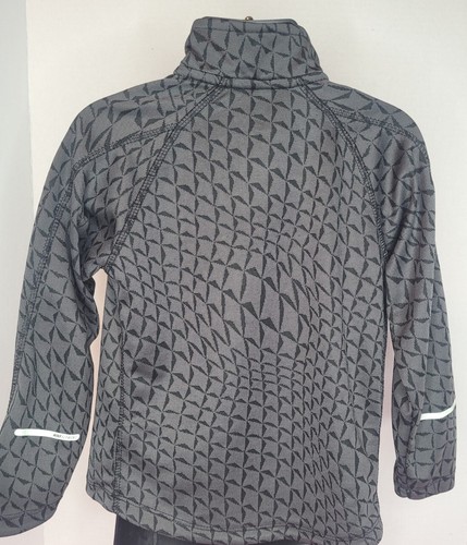 Nike Running Dri-Fit Youth Boys Sz 4 Grey Gray Black Athletic Quarter Zip Shirt - Picture 6 of 9