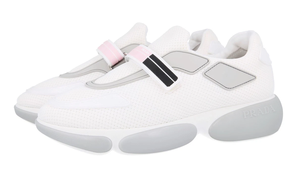 PRADA High-Tech Stoff Cloudbust Sneaker - 1E293I - Weiss - NEU