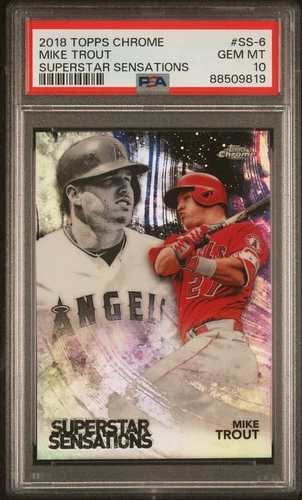 2018 Topps Chrome #SS-6 MIKE TROUT Superstar Sensations / PSA 10