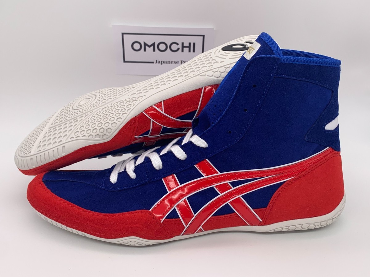 アシックスレスリングシューズ1083A001ネイビー/レッド US11/28cm ASICS Wrestling Shoes 1083A001 EX-EO TWR900 Color BLU x RED x WHT