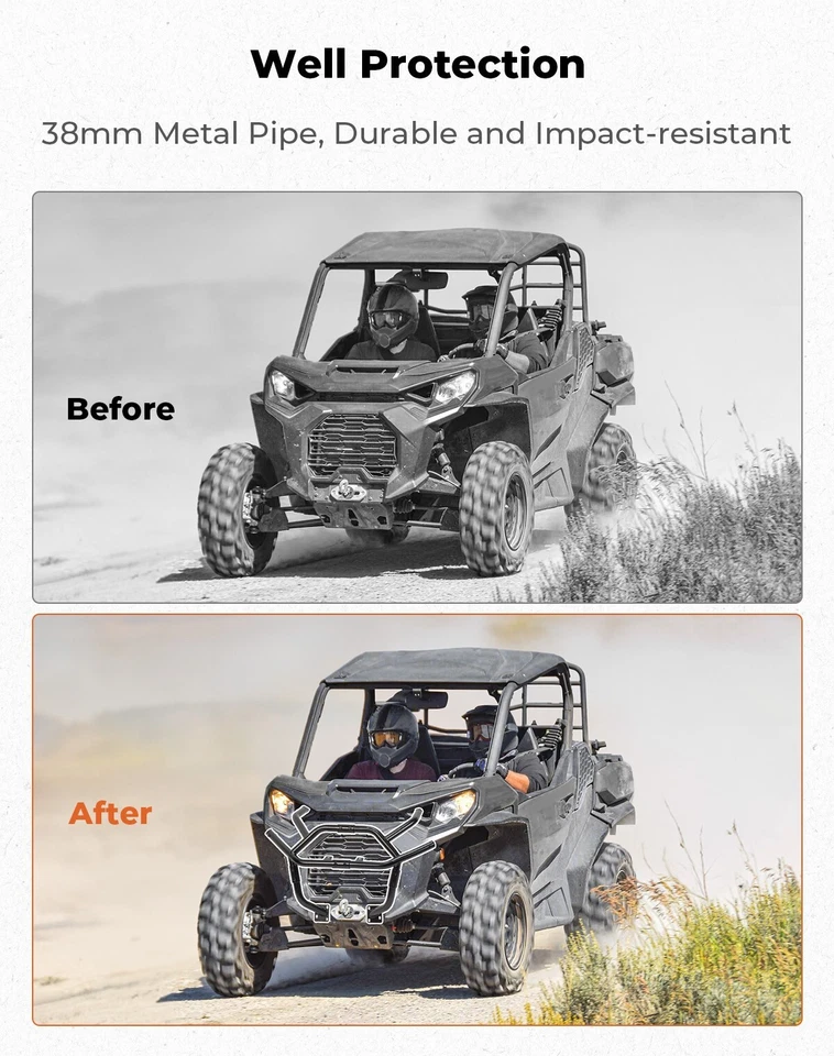 KEMIMOTO Front Bumper Brush Guard For Can-Am Commander & Commander Max 1000R 700 - Image 3 of 4