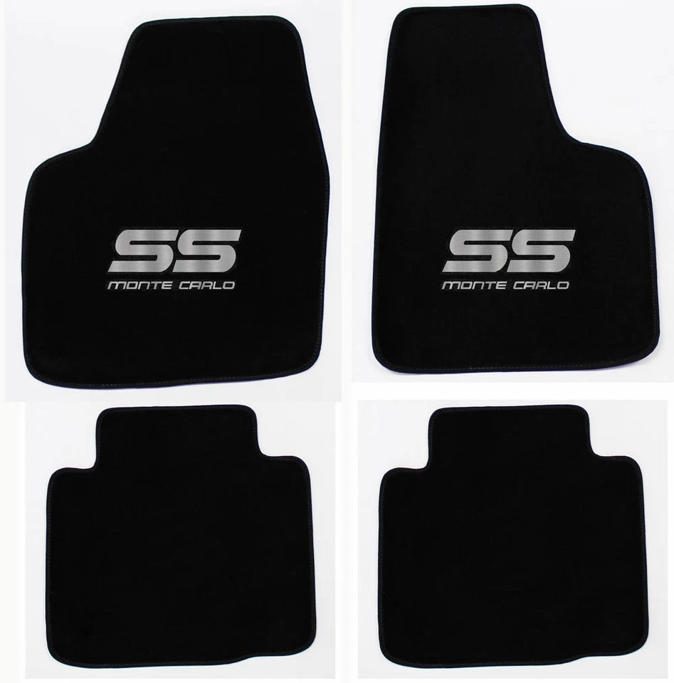 ¡Nuevo! Juego de 4 alfombrillas Chevy Monte Carlo 1970-1988 logotipo bordado Foto 3 de 4