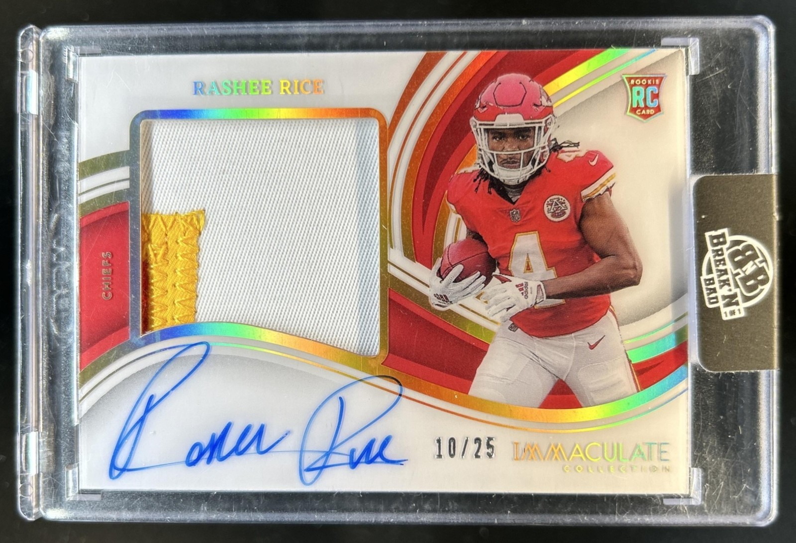 2023 Panini Immaculate Rashee Rice RC Patch Red Auto Autograph #/25 Chiefs