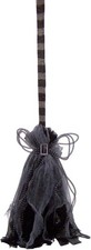 Halloween Black and Gray Witches Broom Decoration,35 in