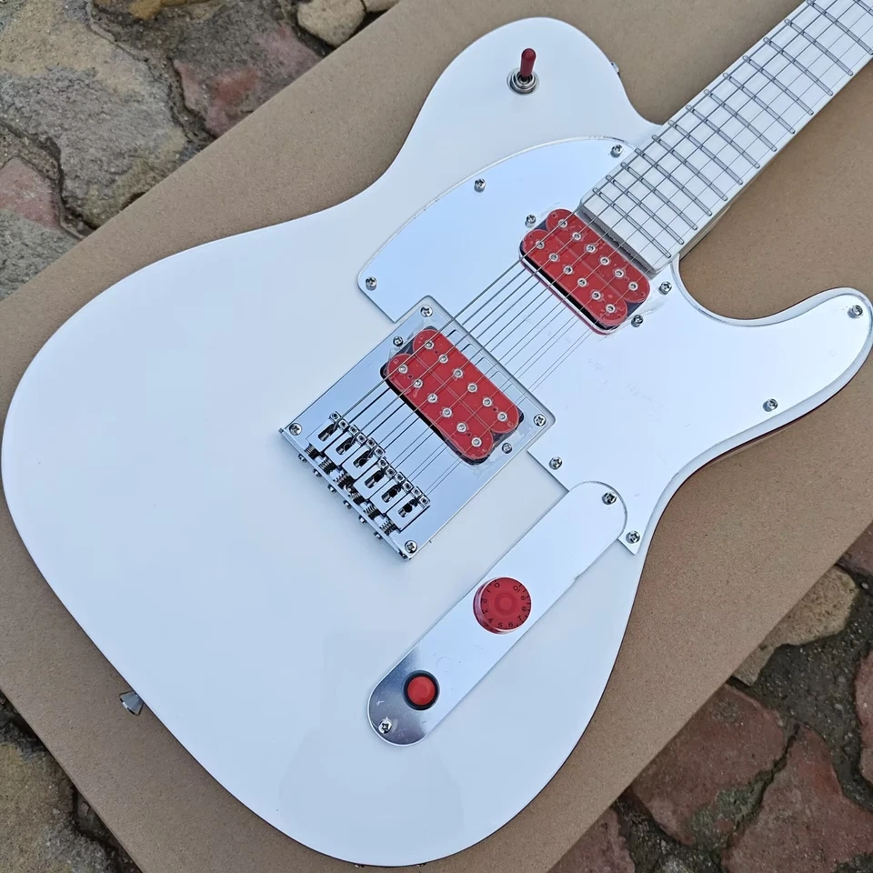 TL John 5 Ghost White Electric Guitar  Ship from US fast delivery - Image 3 of 4