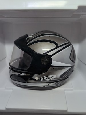 XL CKX Black, Silver And White Full Face VGS Helmet M2000
